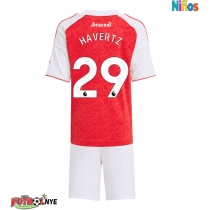 Camiseta Arsenal Kai Havertz #29 Primera Equipación para niños 2025-26 manga corta (+ pantalones cortos)